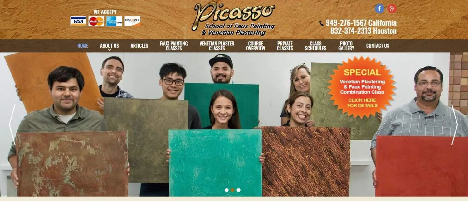 Faux Painting and Venetian Plastering Classes with San Marco Products now in Houston and Orange County California-The Decora Company