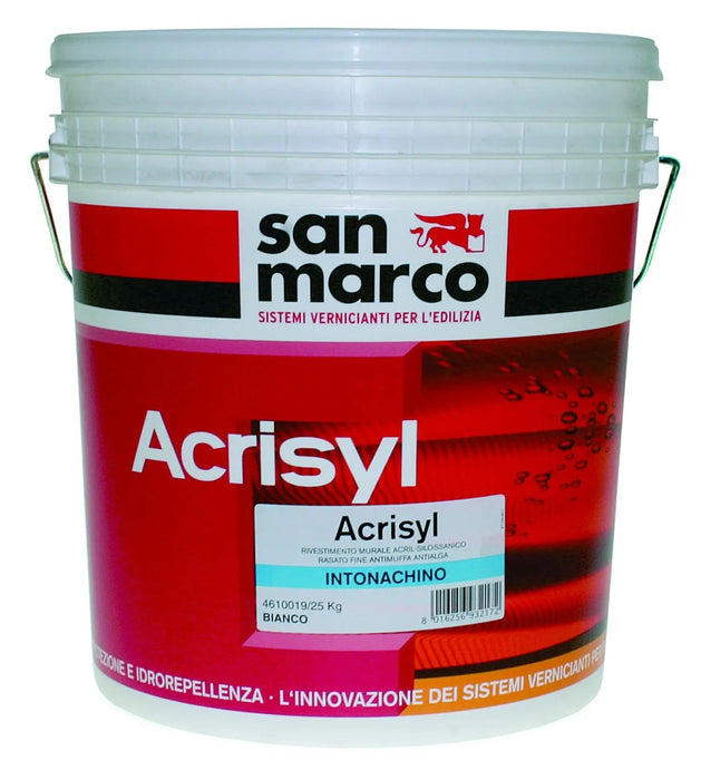 ACRISYL INTONOCHINO - Acrylic-Siloxane Facade Stucco by San Marco (White Base) - The Decora Company