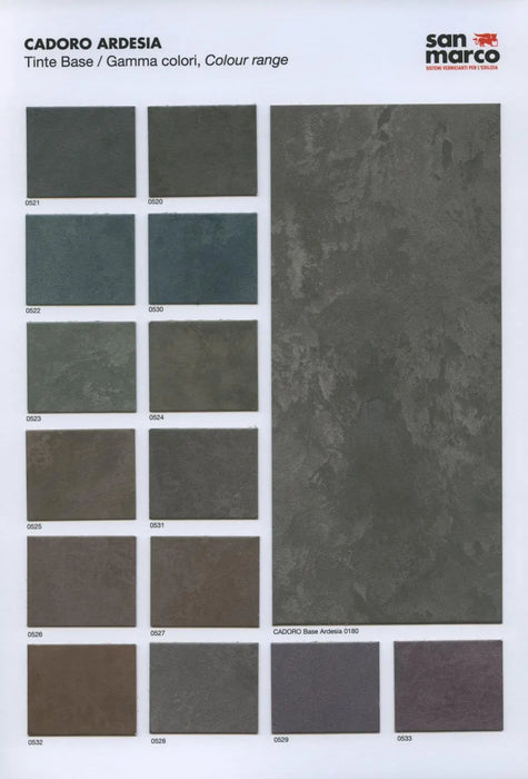 CADORO ARDESIA - Professional Iridescent Decorative Metallic Paint by San Marco (dark gray base) - The Decora Company