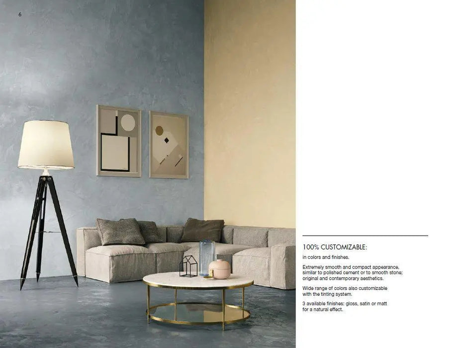 CONTINUO Micro-Cement Coating by San Marco ~Continuo Living 140-170ft2 - The Decora Company paint ,  wall paint, micro cement, microcement bathroom, cement for walls, cement paints, concrete paint, house paint