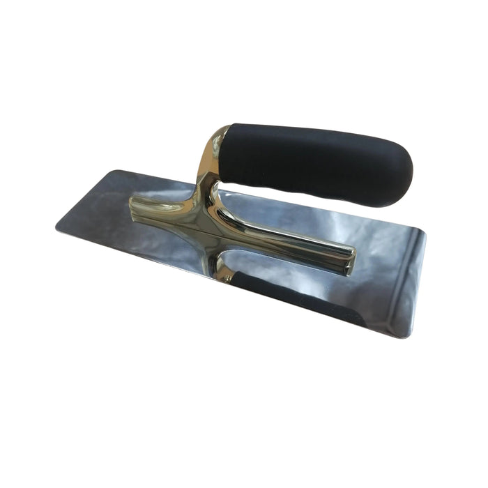 Decora Professional Trapezoidal Stainless Steel Marmorino Trowel With Gold and Rubber Handle The Decora Company paint,  venetian plaster, paint company, wall paint, paint for house, concrete paint, interior paint, wall paint, house painting, house colors, textured paint, house paint, bedroom paint colors