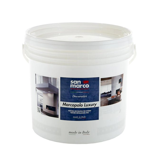 MARCOPOLO LUXURY BIANCO - Metallic Decorative Paint with Subtle Sand Texture by San Marco, White Base - The Decora Company