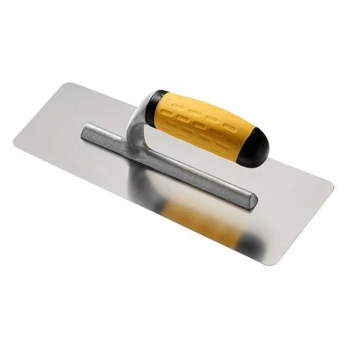 Pennelli Tigre Professional Trapezoidal Stainless Steel Marmorino Trowel With Rubber Handle - The Decora Company paint, paint roller, paint and roller, texture paint roller, brush of paint, paint and brush, paint brush for walls, paint in roller, paint roller with paint, paint roller paint, foam for painting, roller paint roller