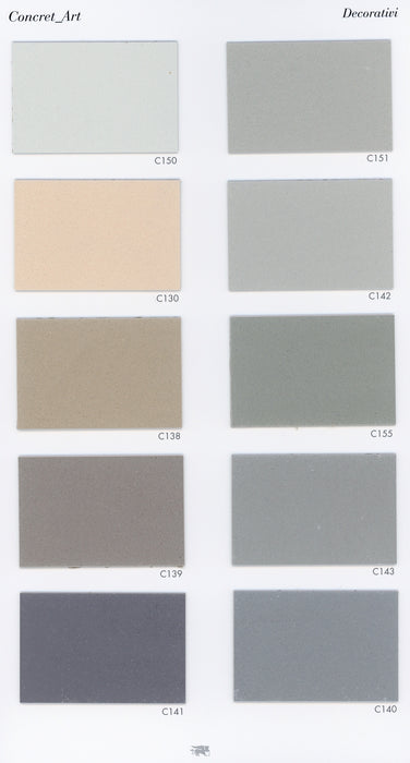 CONCRETE ART - Faux Concrete Plaster by San Marco-The Decora Company-color chart