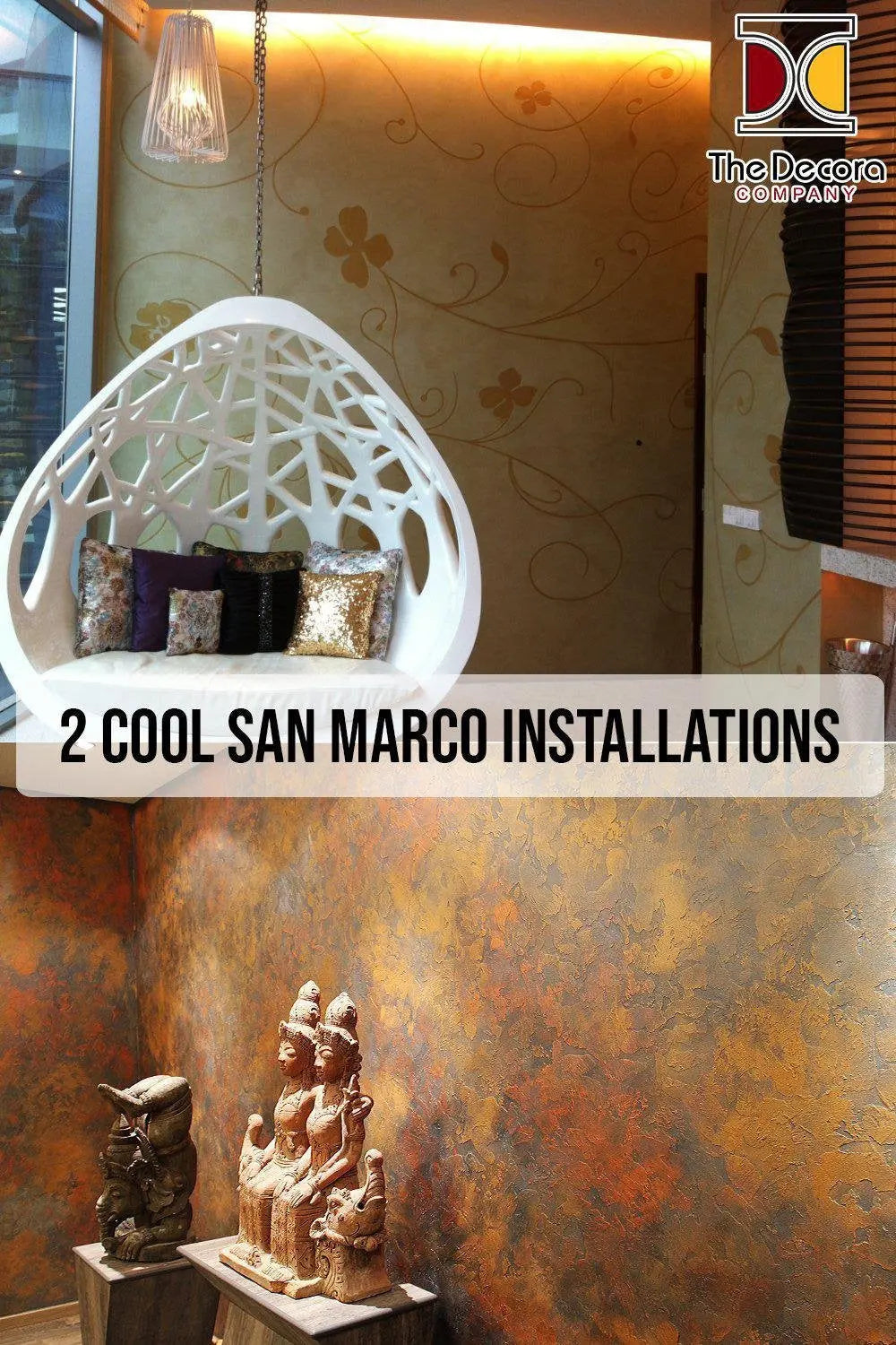 2 Cool San Marco Installations - Polished Venetian Plaster, Lime Plaster, Metallic Paint-The Decora Company