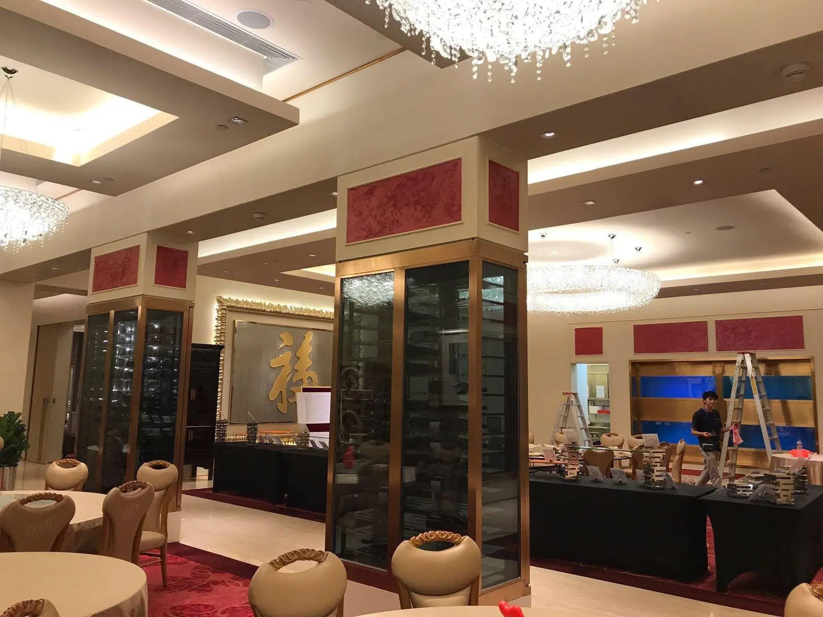Galaxy Macau Fook Lam Moon Restaurant - San Marco Marcopolo Luxury (Red) and Faux Marble Special Finish-The Decora Company