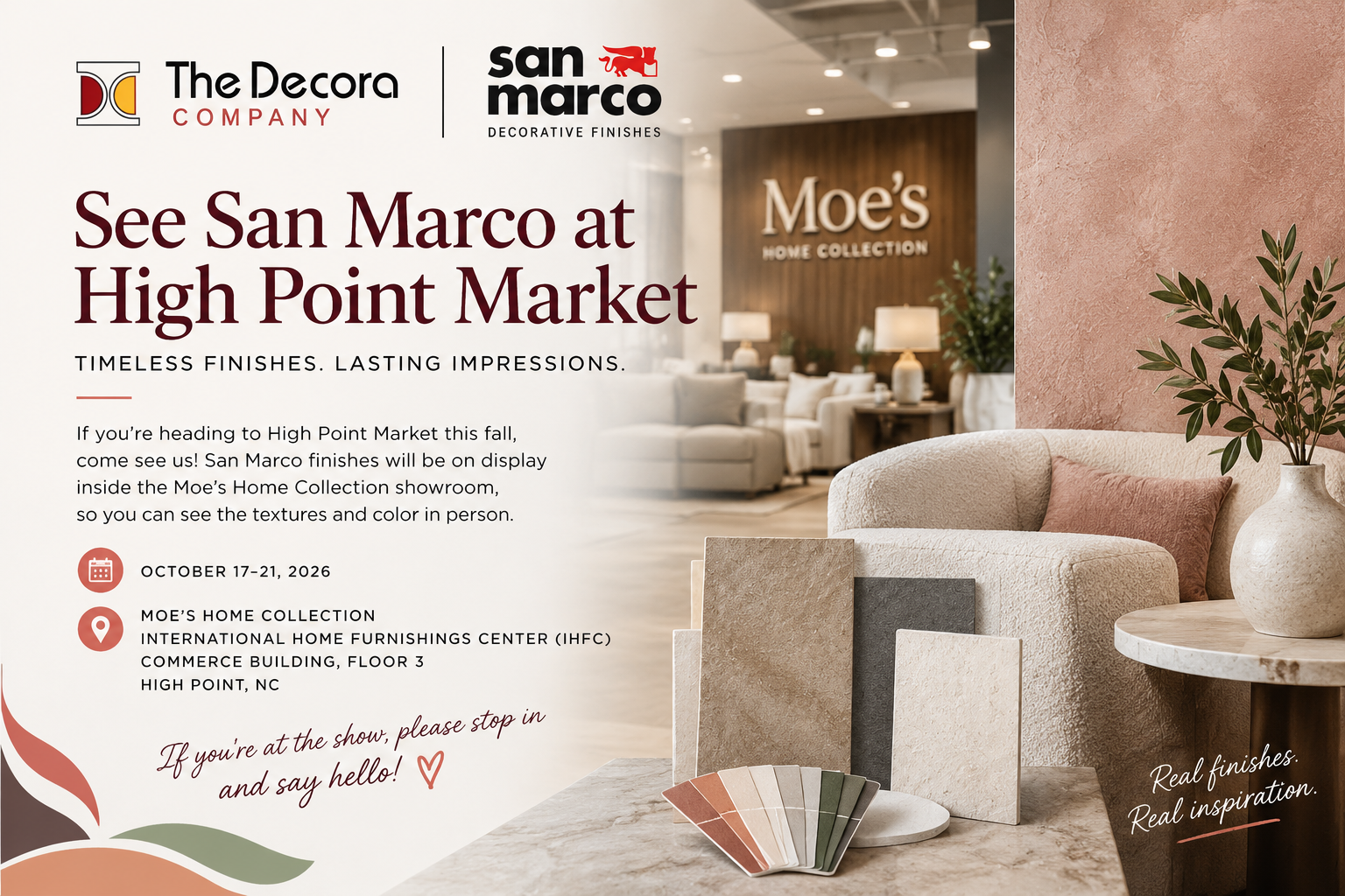 San Marco Paints & Plasters Take Center Stage at High Point Market Fall 2026!