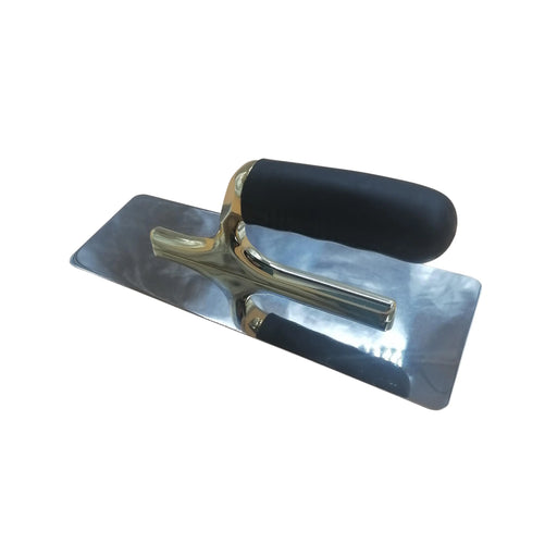 Decora Professional Trapezoidal Stainless Steel Marmorino Trowel With Gold and Rubber Handle The Decora Company