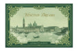 decorative green cover with venice in the distance