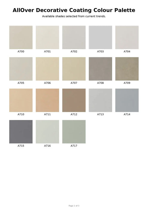 AllOver color chart page 1